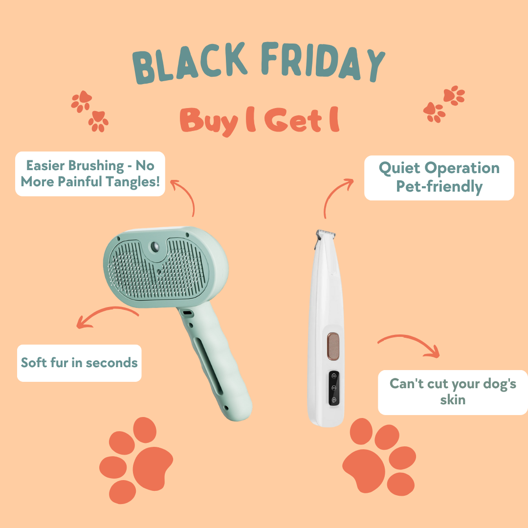 Bundle Steam Dog Brush and Dog Trimmer