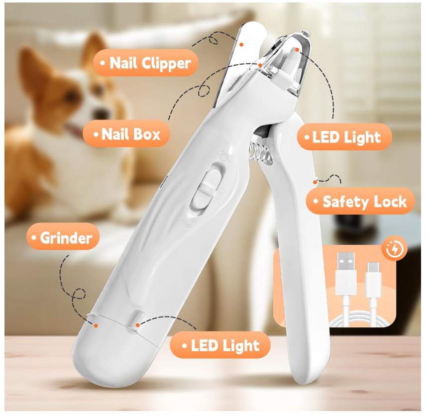 Pups Furry - 2 in 1 Dog Nail Clippers ( Grinder And Clippers )